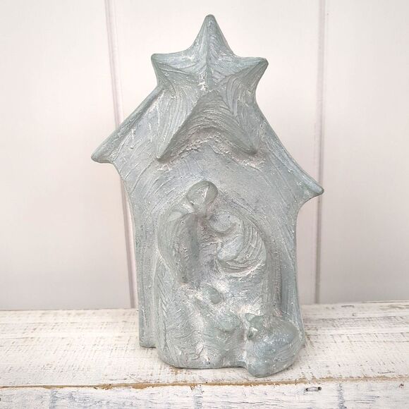 Isabel Bloom Nativity Holy Family Sculpture 2005 Signed Cast Stone Christmas - Picture 1 of 10